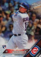 2016 Topps Chrome #166 Kyle Schwarber Vertical-Refractor Baseball Card