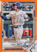 2021 Bowman Paper Prospects #BP1 Bobby Witt Jr. Orange Baseball Card