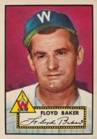 1952 Topps #292 Floyd Baker Baseball Card