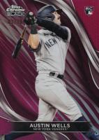 2024 Topps Chrome Black #8 Austin Wells Magenta Baseball Card