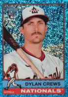 2025 Topps Heritage #247 Dylan Crews Chrome-Light Blue Sparkle Refractor Baseball Card