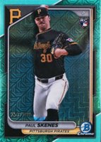 2024 Bowman Chrome Mega Box #31 Paul Skenes Aqua Refractor Baseball Card