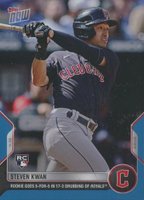 2022 Topps Now #27 Steven Kwan Blue Baseball Card