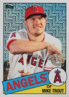 2020 Topps Silver Pack 1985 Chrome Promo #1 Mike Trout Baseball Card