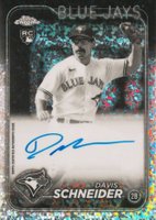 2024 Topps Chrome Rookie Autographs #RADSC Davis Schneider Black & White Mini Diamond Refractor Baseball Card