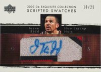 2003 Upper Deck Exquisite Collection Scripted Swatches #SS-JK Jason Kidd Basketball Card