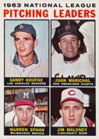 1964 Topps #3 N.L. Pitching Leaders Baseball Card