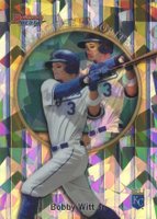 2019 Bowman's Best 1999 Franchise Favorites #BWJ Bobby Witt Jr. Atomic Refractor Baseball Card