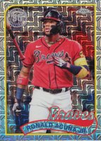 2024 Topps Silver Pack 1989 Chrome Promo #56 Ronald Acuna Jr. Series 2 Baseball Card