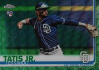 2019 Topps Chrome #203 Fernando Tatis Jr. Green Wave Refractor Baseball Card