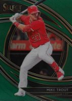 2020 Panini Select #126 Mike Trout Green Prizm Baseball Card