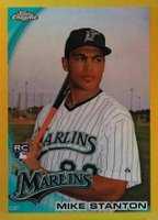 2010 Topps Chrome #190 Mike Stanton Gold Refractor Baseball Card