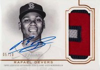 2020 Topps Dynasty Autographed Patch #RD1 Rafael Devers Baseball Card