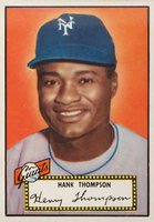 1952 Topps #3b Hank Thompson Black Back Baseball Card