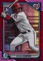 2024 Bowman Chrome Prospects #BCP23 Dylan Crews Fuchsia Refractor Baseball Card