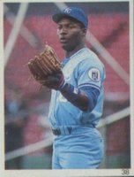 1988 Red Foley Sticker Book-Hand Cut #38 Bo Jackson Baseball Card