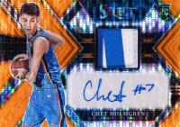 2022 Panini Select Rookie Jersey Autographs #RJACHG Chet Holmgren Neon Orange Pulsar Fotl Basketball Card