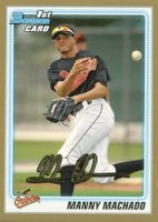 2010 Bowman Draft Picks & Prospects #BDPP80 Manny Machado Gold Baseball Card