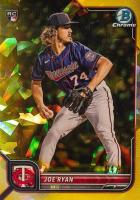 2022 Bowman Chrome Sapphire Edition #8 Joe Ryan Yellow Baseball Card