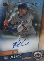 2019 Finest Autographs #FA-PA Pete Alonso Blue Refractor Baseball Card
