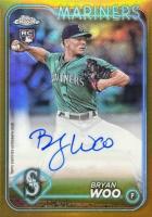 2024 Topps Chrome Rookie Autographs #RABWO Bryan Woo Gold Refractor Baseball Card