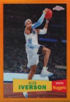 2007 Topps Chrome #33 Allen Iverson 1957-58 Variation-Orange Refractor Basketball Card