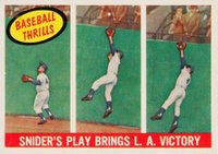 1959 Topps #468 Snider's Play Brings L.A. Victory Baseball Card