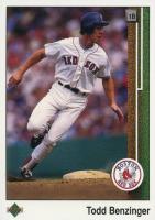 1989 Upper Deck #184 Todd Benzinger Baseball Card
