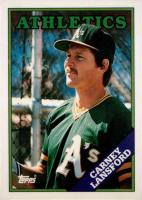1988 Topps Tiffany #292 Carney Lansford Baseball Card