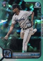 2022 Bowman Chrome Sapphire Edition #44 Edward Cabrera Aqua Baseball Card