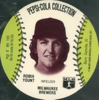 1977 Pepsi-Cola Baseball Stars Discs # Robin Yount Baseball Card