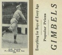 1916 Gimbels #195 Joe Wood Baseball Card