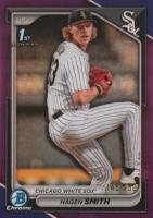 2024 Bowman Draft #BDC2 Hagen Smith Chrome-Purple Refractor Baseball Card