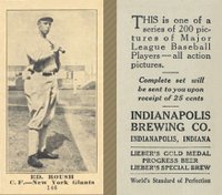1916 Indianapolis Brewing #146 Ed. Roush Baseball Card