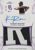 2017 Leaf Perfect Game National Showcase Patch Autograph #KR1 Kumar Rocker Purple Baseball Card