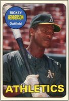 1990 Baseball Cards Magazine Repli-Cards #48 Rickey Henderson Hand Cut Baseball Card