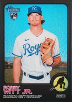 2022 Topps Heritage #520 Bobby Witt Jr. Chrome-Black Refractor Baseball Card