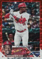 2023 Topps #344 Jordan Walker Red Foil Baseball Card