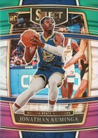 2021 Panini Select #28 Jonathan Kuminga Green/White/Purple Prizm Basketball Card