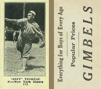1916 Gimbels #173 Jeff Tesreau Baseball Card