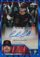 2023 Topps Chrome Update Autograph #ACCCA Corbin Carroll Blue Raywave Baseball Card