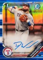 2019 Bowman Draft Chrome Draft Picks Autograph #CDADW Davis Wendzel Blue Refractor Baseball Card