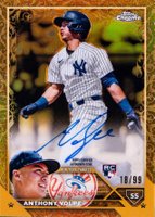 2023 Topps Gilded Collection Topps Chrome Gold Etch Autographs #CGAAV Anthony Volpe Baseball Card