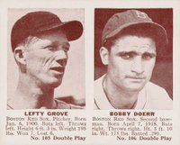 1941 Double Play #105/106 Grove/Doerr Baseball Card