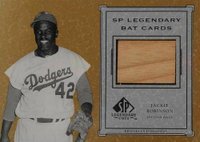 2001 SP Legendary Cuts Bat Cards #B-JR Jackie Robinson Baseball Card
