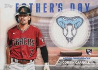 2023 Topps Father's Day Commemorative Team Patch #FDCCA Corbin Carroll Baseball Card