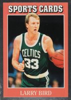 1991 Allan Kaye's Sports Cards News-Hand Cut #9 Larry Bird Basketball Card