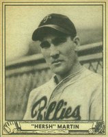 1940 Play Ball #100 Hersh Martin Baseball Card