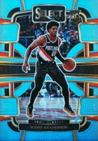 2023 Panini Select #77 Scoot Henderson Light Blue Prizm Basketball Card