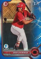 2022 Bowman 1st Edition #BPPF93 Braylin Minier Blue Foil Baseball Card